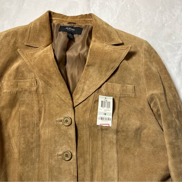 Alfani Suede Women's Jacket NWT tan size 1X - Picture 8 of 8